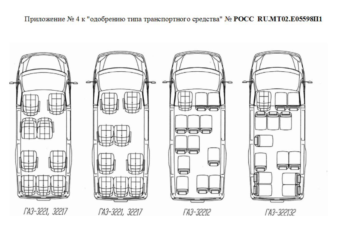 Микроавтобус схема 20 мест